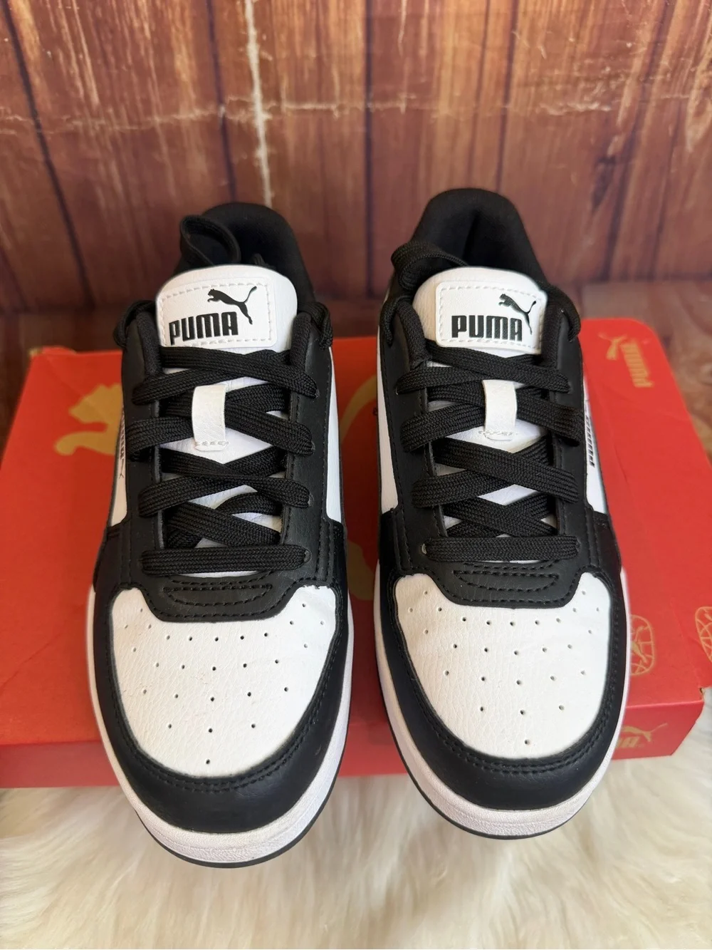 Puma Kids Caven 2.0 PS Black White Sneakers Shoes Size 3C